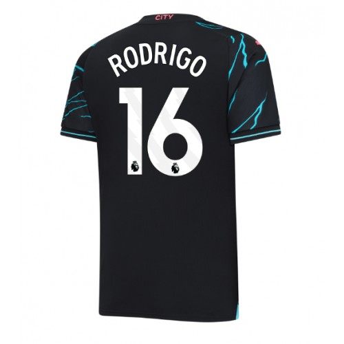 Fotbalové Dres Manchester City Rodri Hernandez #16 Alternativní 2023-24 Krátký Rukáv